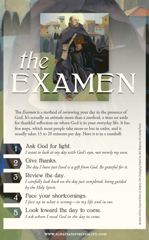Examine prayer card